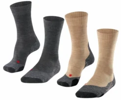 Wandelsokken Falke TK2 Bundle Men Grey Brown (Set Van 2)