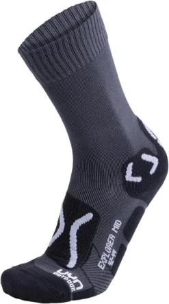 Wandelsok Uyn Men Trekking Outdoor Explorer Mid Anthracite Pearl Grey