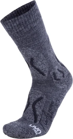 Wandelsok Uyn Men Trekking Winter Merino Anthracite Melange Black