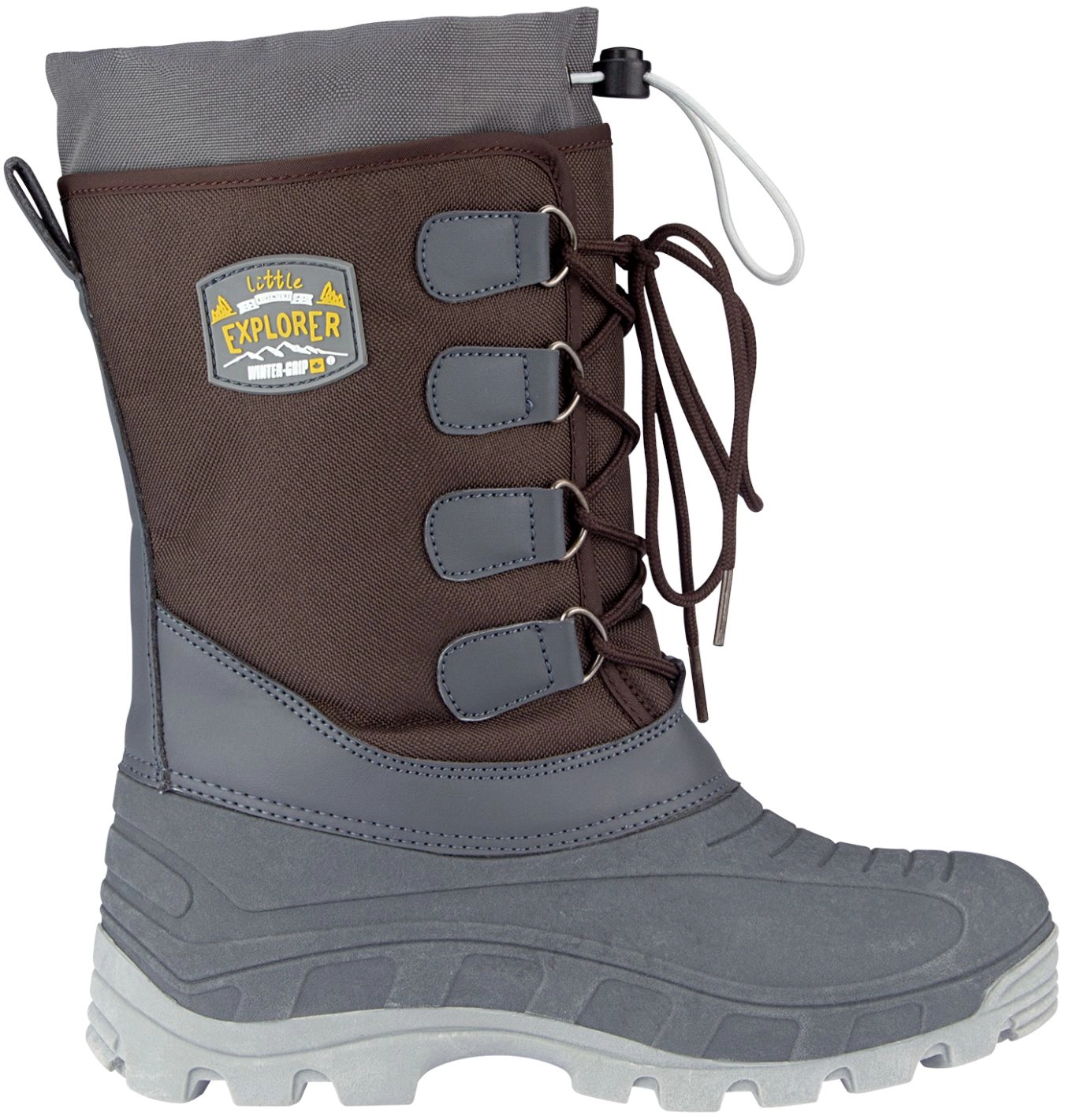 Snowboot Winter-Grip Men Northern Tracker Bruin Antraciet Okergeel