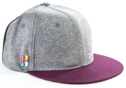 Pet Poederbaas Men Snapback Embleem Grijs Bordeauxrood