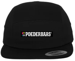 Pet Poederbaas Men 5 Panel Snapback Zwart